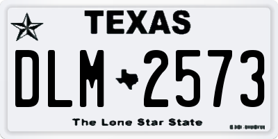 TX license plate DLM2573