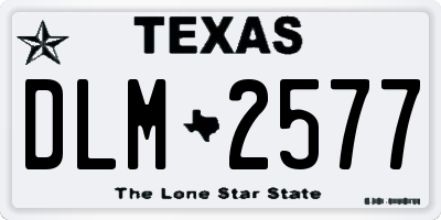TX license plate DLM2577