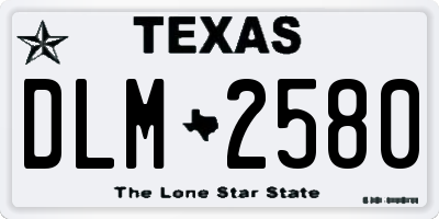 TX license plate DLM2580