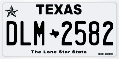 TX license plate DLM2582