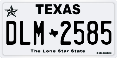 TX license plate DLM2585
