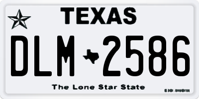 TX license plate DLM2586