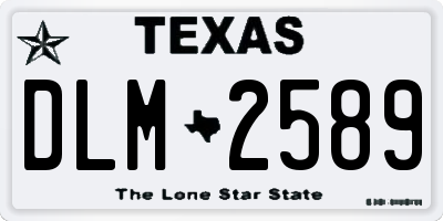 TX license plate DLM2589