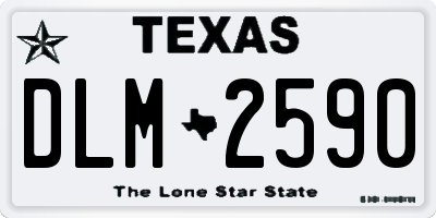 TX license plate DLM2590