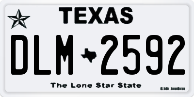 TX license plate DLM2592