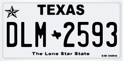 TX license plate DLM2593