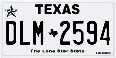 TX license plate DLM2594