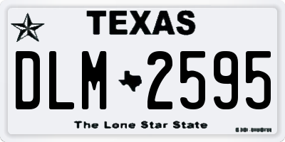 TX license plate DLM2595