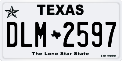 TX license plate DLM2597