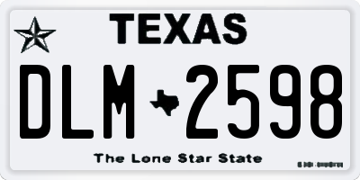 TX license plate DLM2598