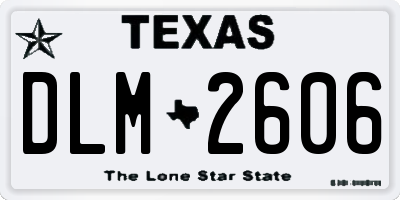 TX license plate DLM2606