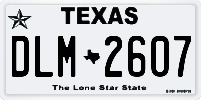 TX license plate DLM2607