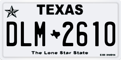 TX license plate DLM2610