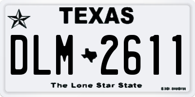 TX license plate DLM2611