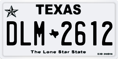 TX license plate DLM2612