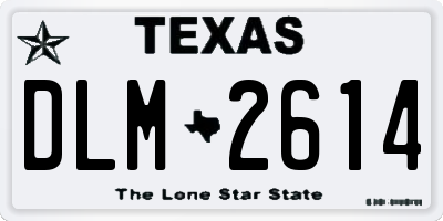 TX license plate DLM2614