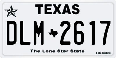 TX license plate DLM2617