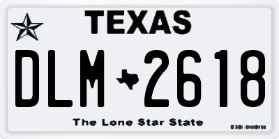 TX license plate DLM2618