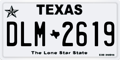 TX license plate DLM2619