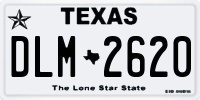 TX license plate DLM2620