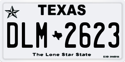 TX license plate DLM2623