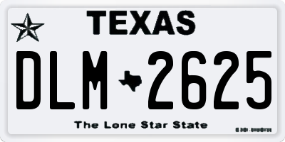 TX license plate DLM2625