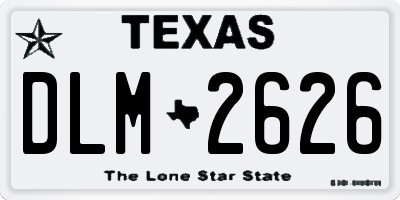 TX license plate DLM2626