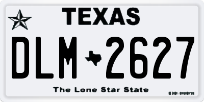 TX license plate DLM2627