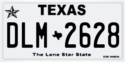 TX license plate DLM2628