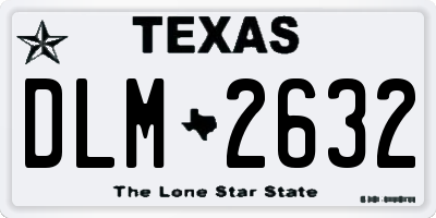 TX license plate DLM2632