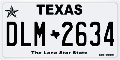 TX license plate DLM2634