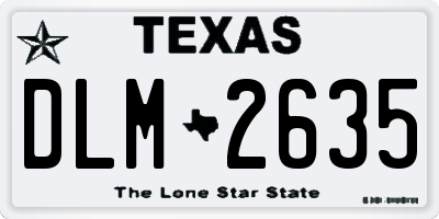 TX license plate DLM2635