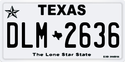 TX license plate DLM2636