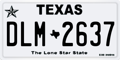 TX license plate DLM2637