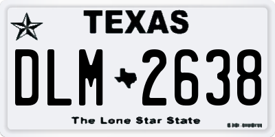 TX license plate DLM2638