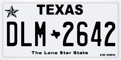 TX license plate DLM2642