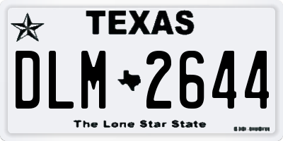 TX license plate DLM2644