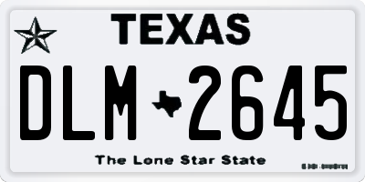 TX license plate DLM2645
