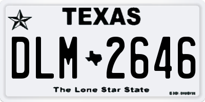 TX license plate DLM2646