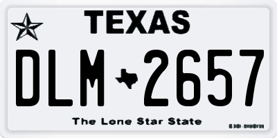 TX license plate DLM2657