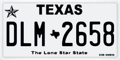 TX license plate DLM2658