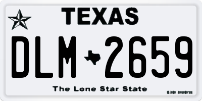 TX license plate DLM2659