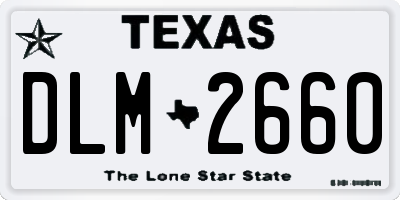 TX license plate DLM2660