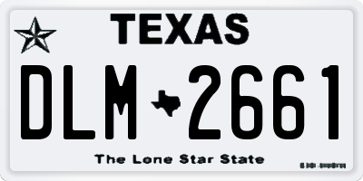 TX license plate DLM2661