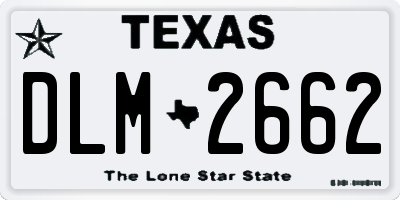 TX license plate DLM2662