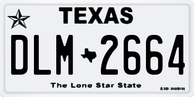 TX license plate DLM2664