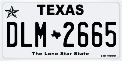 TX license plate DLM2665