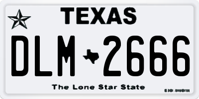 TX license plate DLM2666
