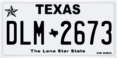 TX license plate DLM2673