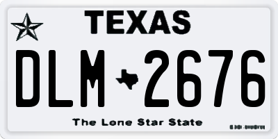 TX license plate DLM2676